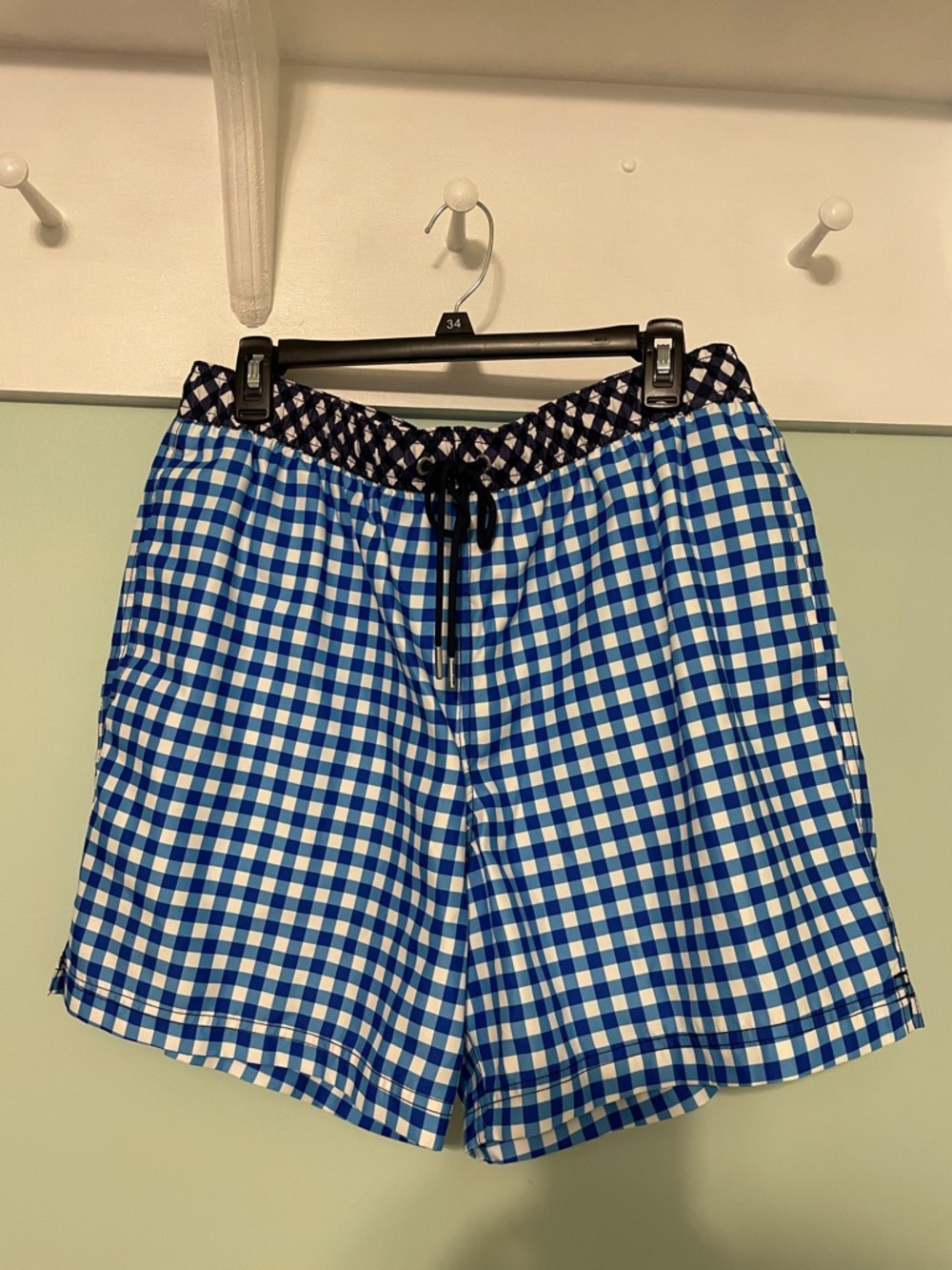Men’s Draper James Lands’ End Swim Trunks Gingham